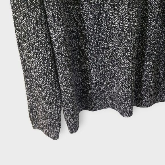 Betabrand Marbled Oversized Boxy Wool Blend Sweater Black White Sz Lg Minimalist - Picture 3 of 9